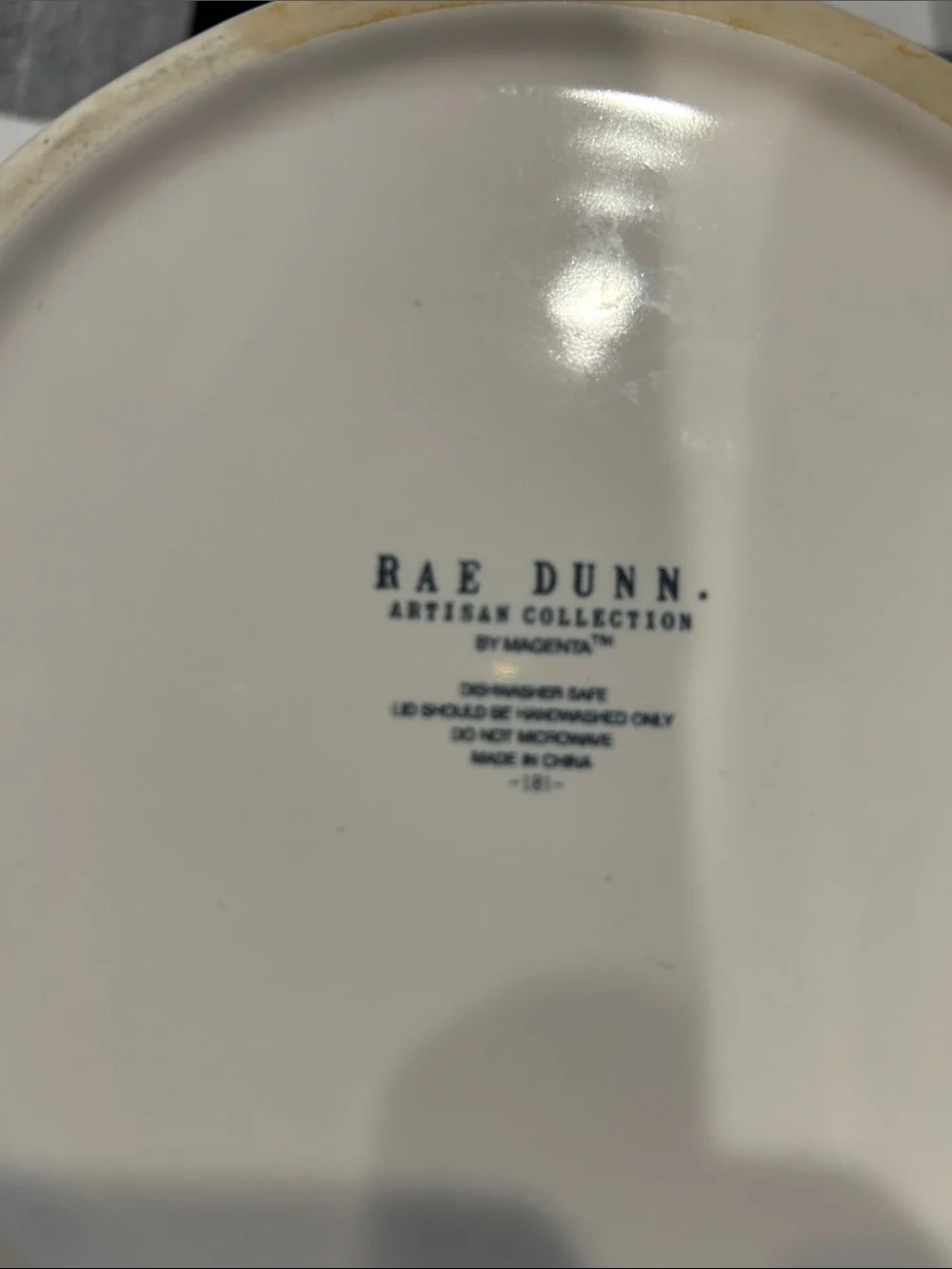 Rae Dunn cream ceramic